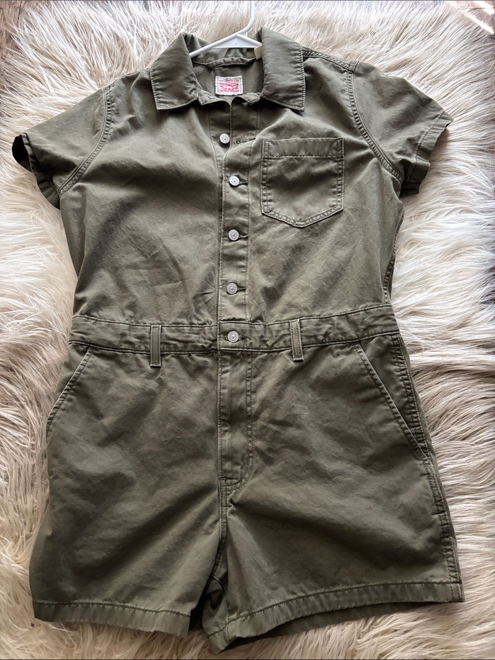 Levi's women cotton denim romper so Medium